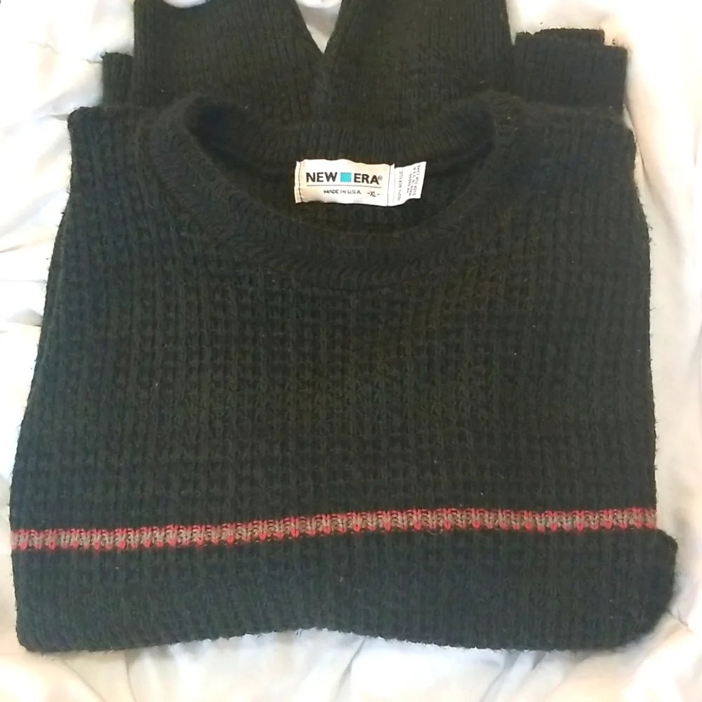 Made In USA Chunky Fisherman Sweater Oversized Knit Coastal Y2K 90s Style 🇺🇦